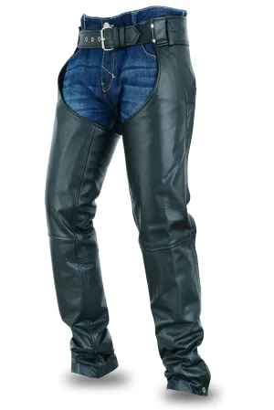 HL12836 Classic Leather Chap Design with Jean Pocket Style