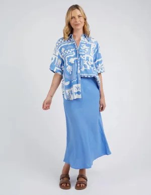 Holiday Sun Shirt - Cerulean Holiday Print