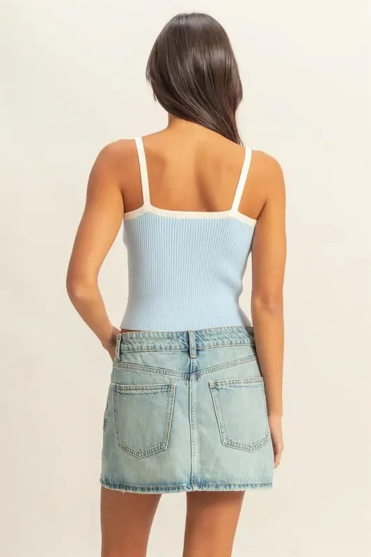 HYFVE Square Neck Ribbed Knit Cami
