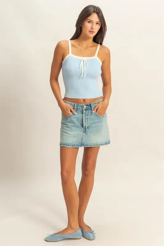 HYFVE Square Neck Ribbed Knit Cami