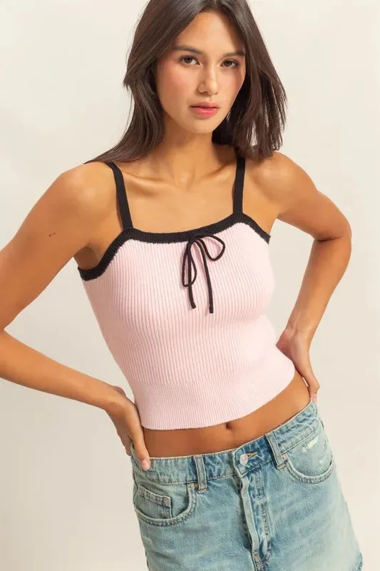 HYFVE Square Neck Ribbed Knit Cami
