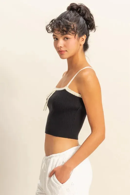 HYFVE Square Neck Ribbed Knit Cami