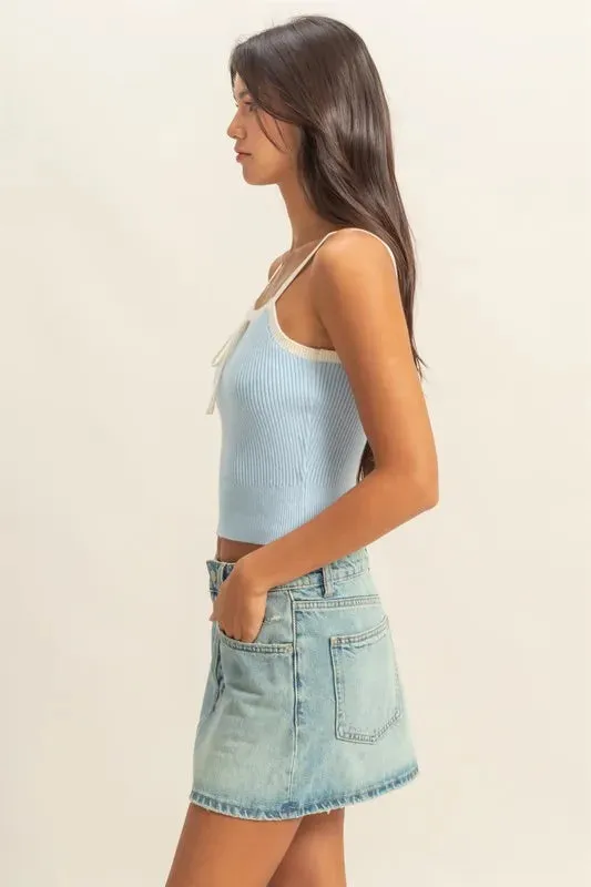 HYFVE Square Neck Ribbed Knit Cami