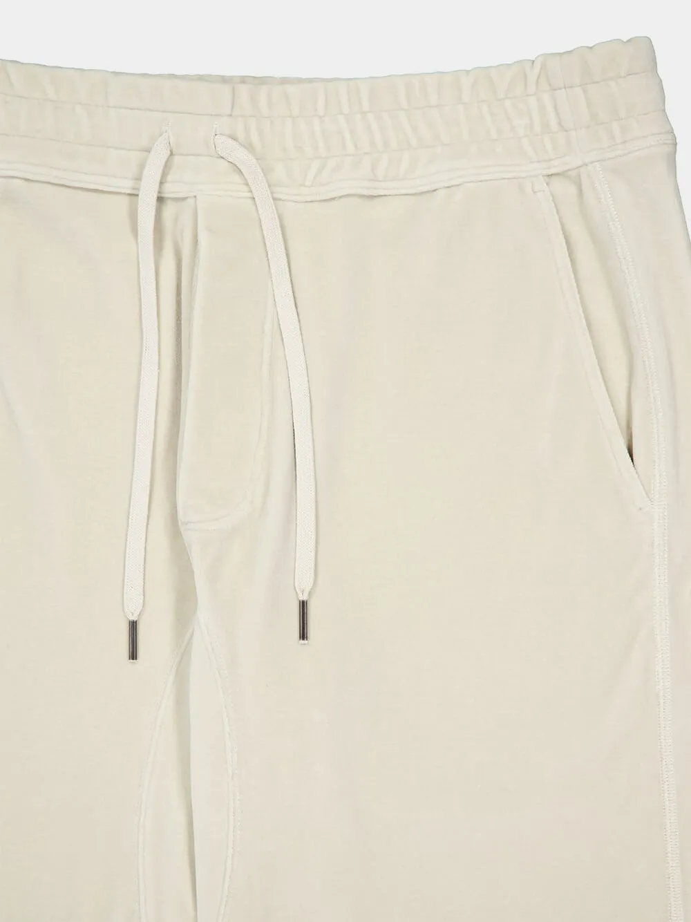 Ice Grey Velvet Track Pants