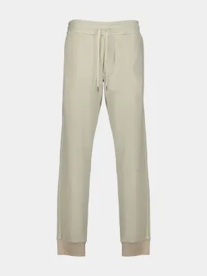 Ice Grey Velvet Track Pants