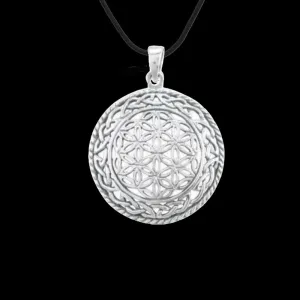 INFINITY KNOTS FLOWER OF LIFE SACRED GEOMETRY 925 Sterling silver Pendant