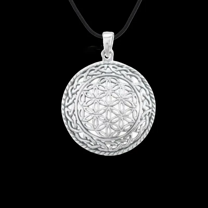 INFINITY KNOTS FLOWER OF LIFE SACRED GEOMETRY 925 Sterling silver Pendant