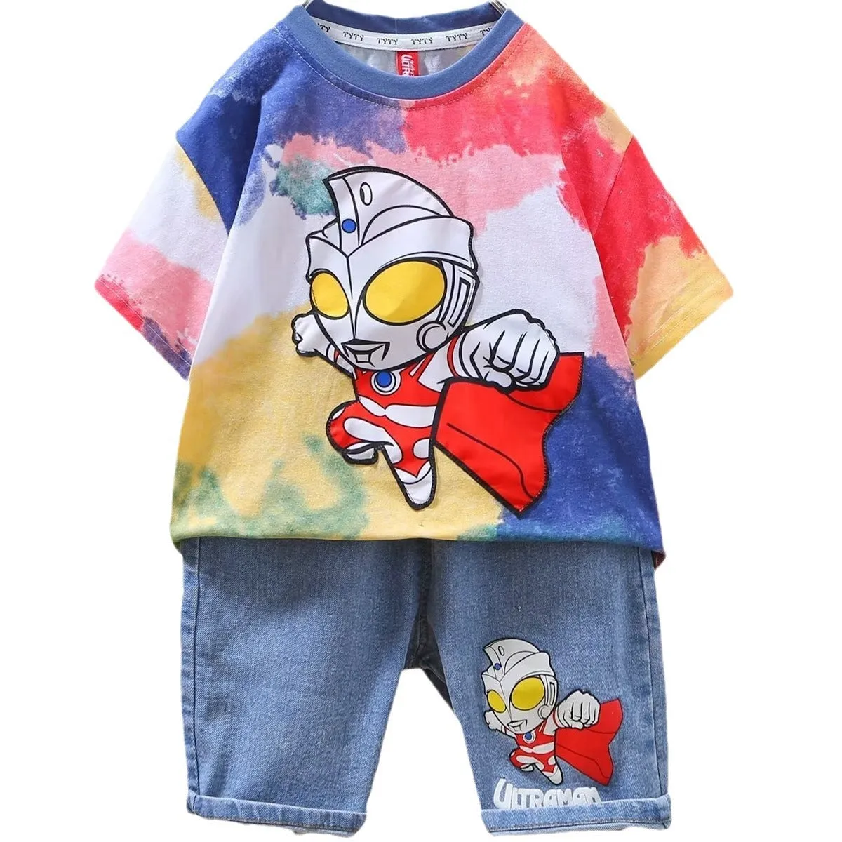 INSTOCK-Ultraman Clothes Boys Summer Suit
