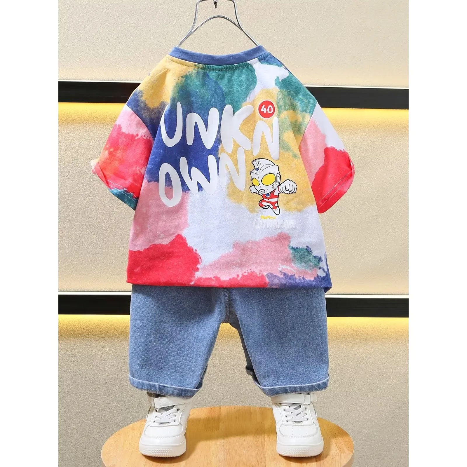 INSTOCK-Ultraman Clothes Boys Summer Suit