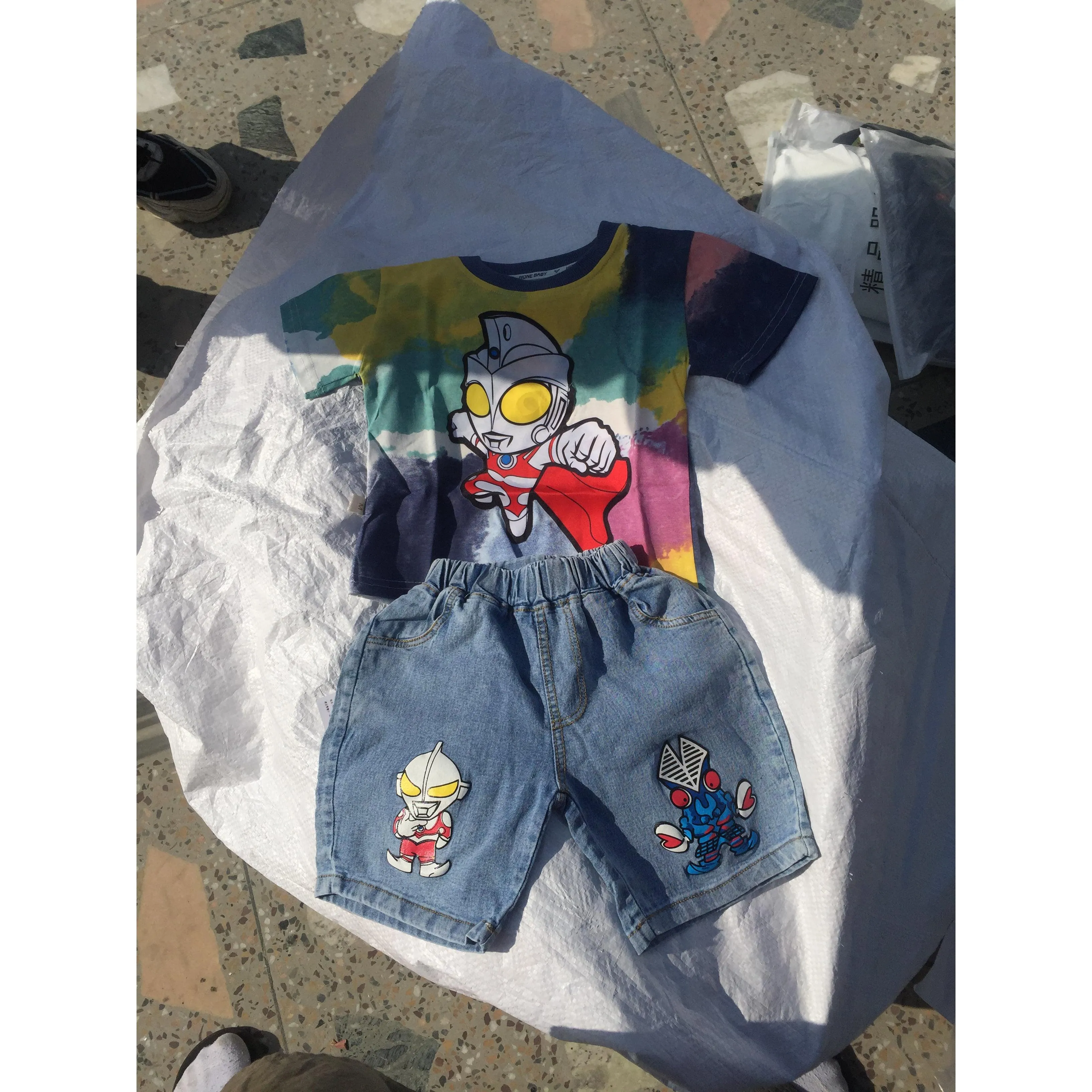 INSTOCK-Ultraman Clothes Boys Summer Suit