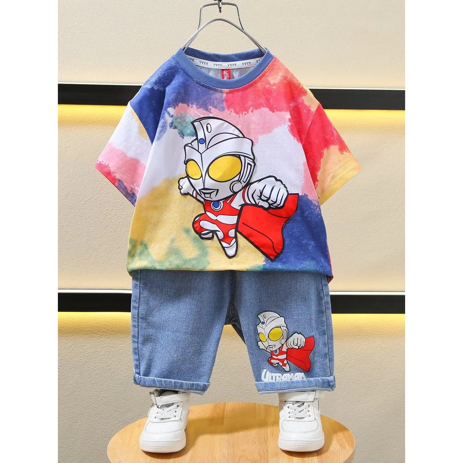 INSTOCK-Ultraman Clothes Boys Summer Suit