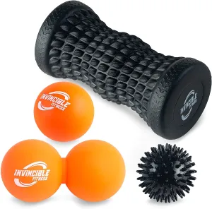 Invincible Fitness Massage Ball & Foot Roller Set