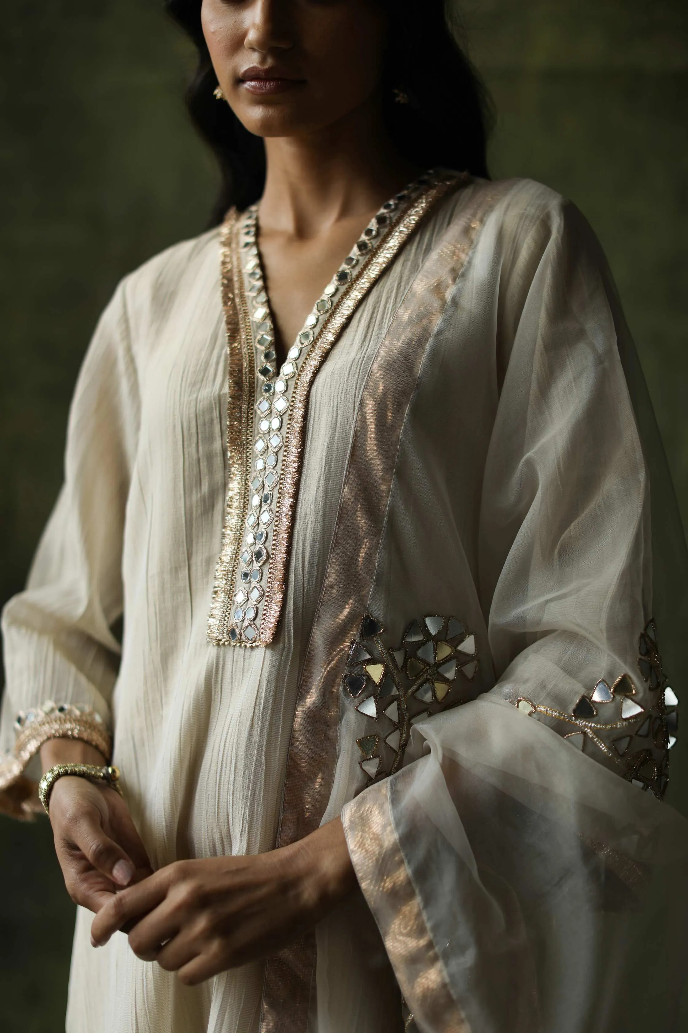 Ivory Bahaar A-line Cut Kurta Set
