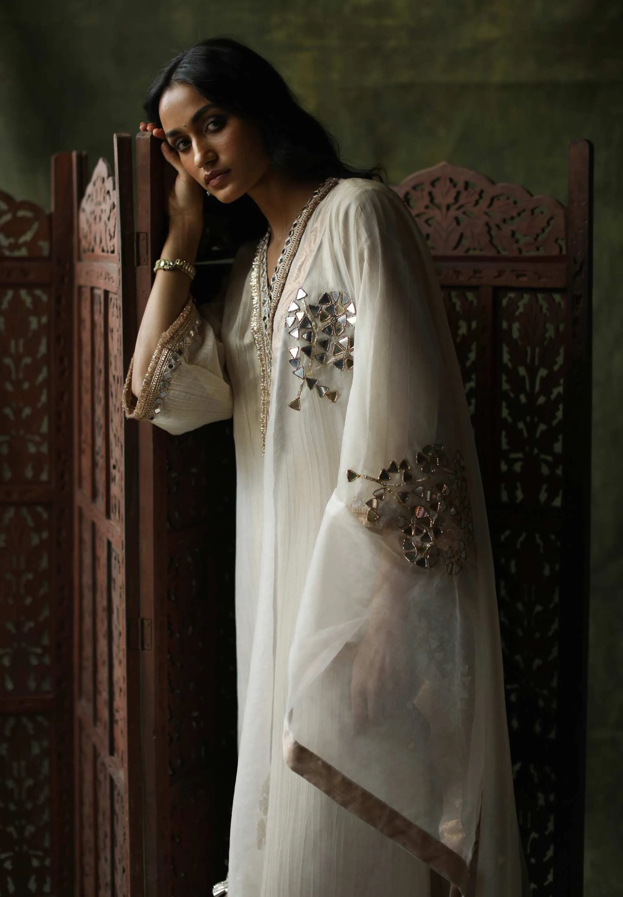 Ivory Bahaar A-line Cut Kurta Set