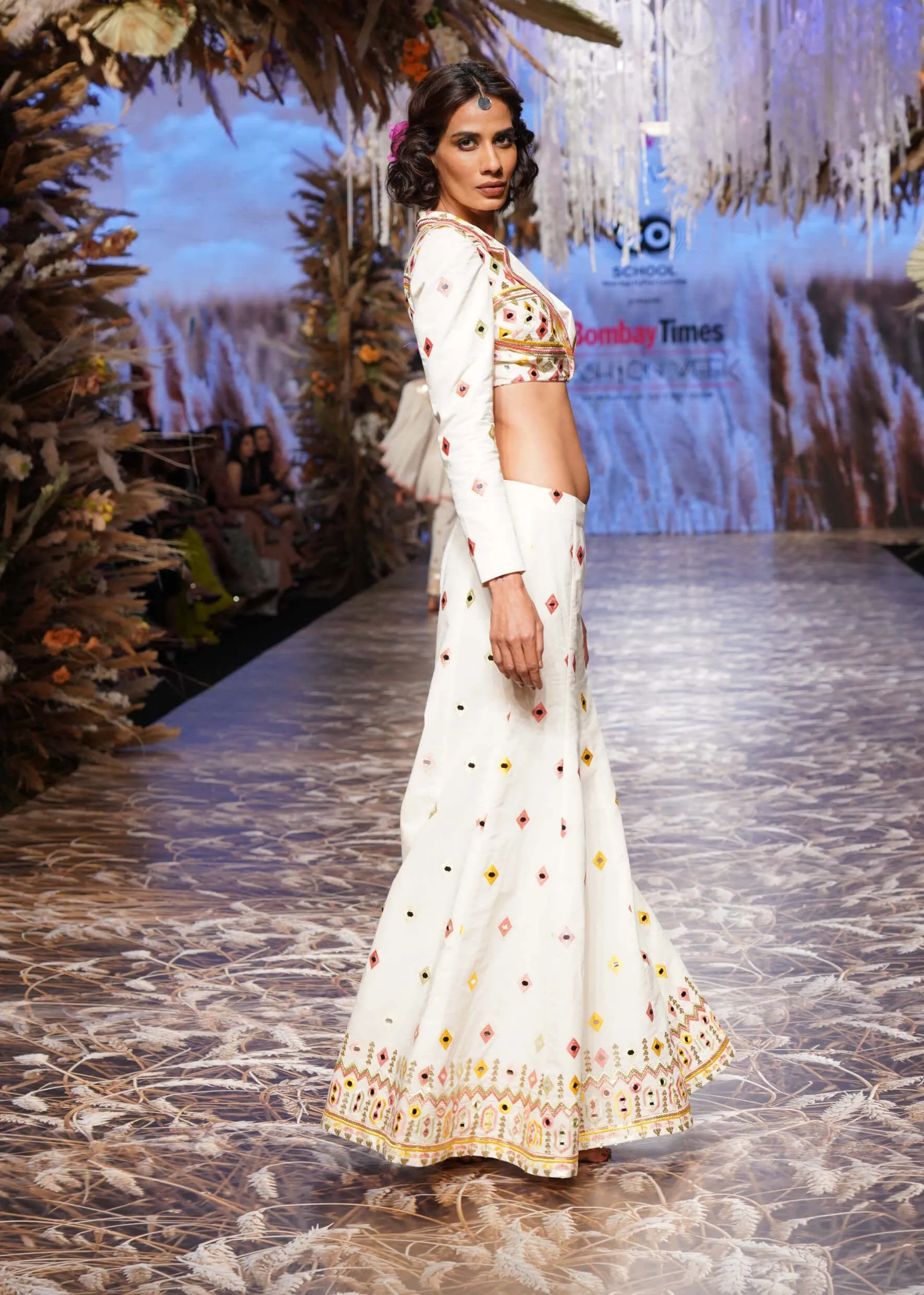 Ivory inaya pant and cropped jacket