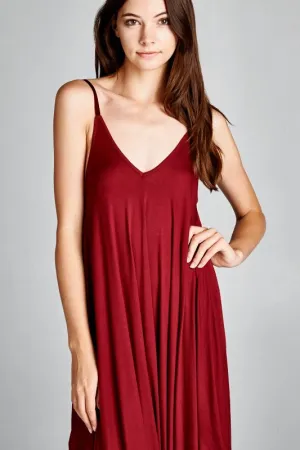 KIMMIE SOLID JUMPSUIT WINE