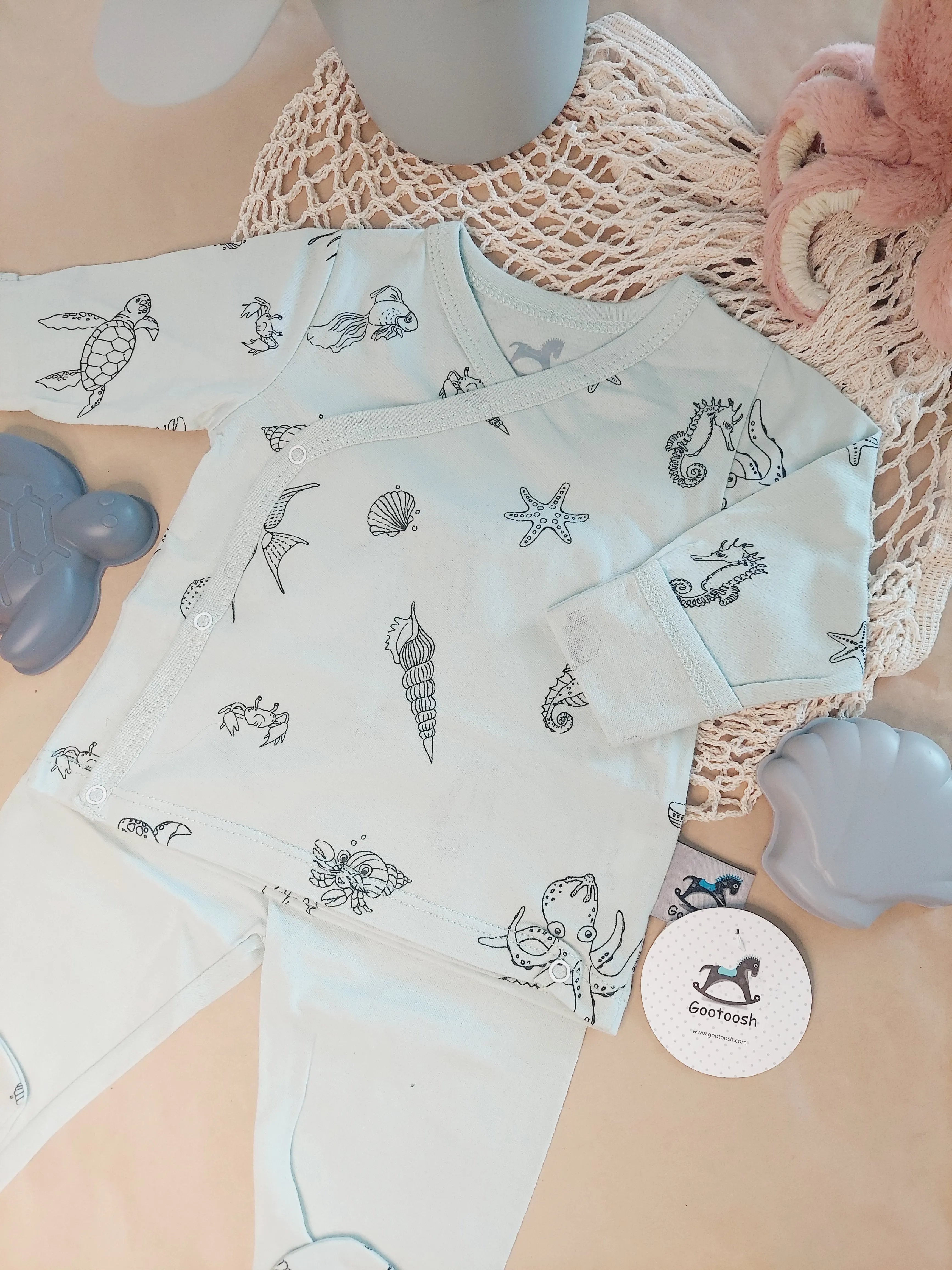 Kimono set- Sage Sea