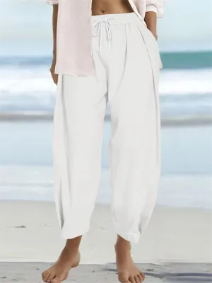 Ladies Casual Plus Size Loose-fitting Beach Pants
