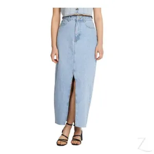 Ladies Super Strong Cropped Pencil Denim Skirt | Maxi  | "Mina"
