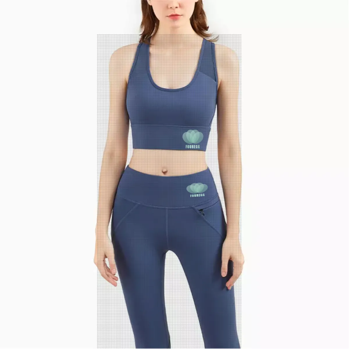 Ladies Yoga Shock proof Vest- Bra Breathable Fitness Sports Running Suit wide strap bra and legging crop top
