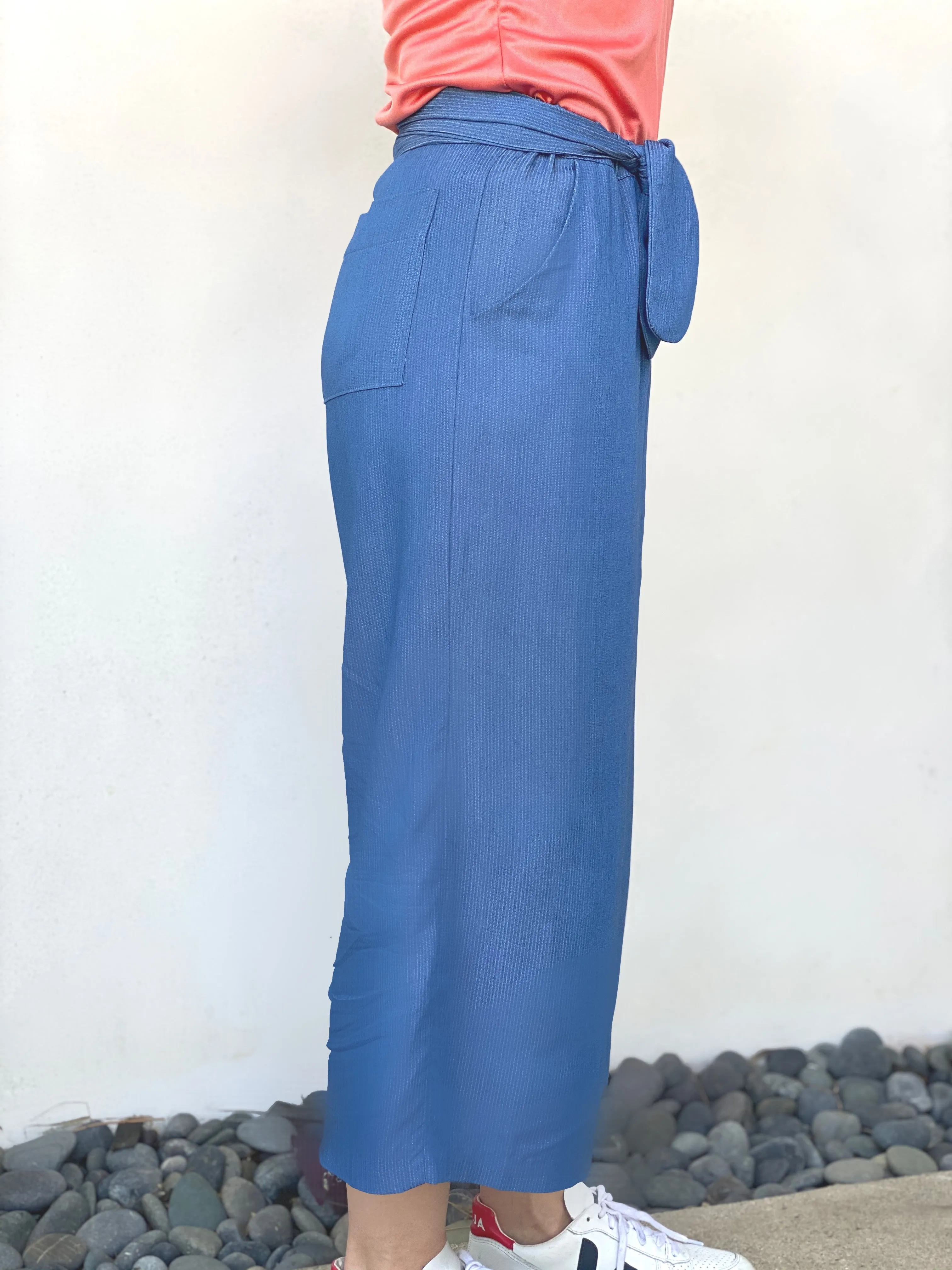 LAZZARO Cropped Palazzo Pant