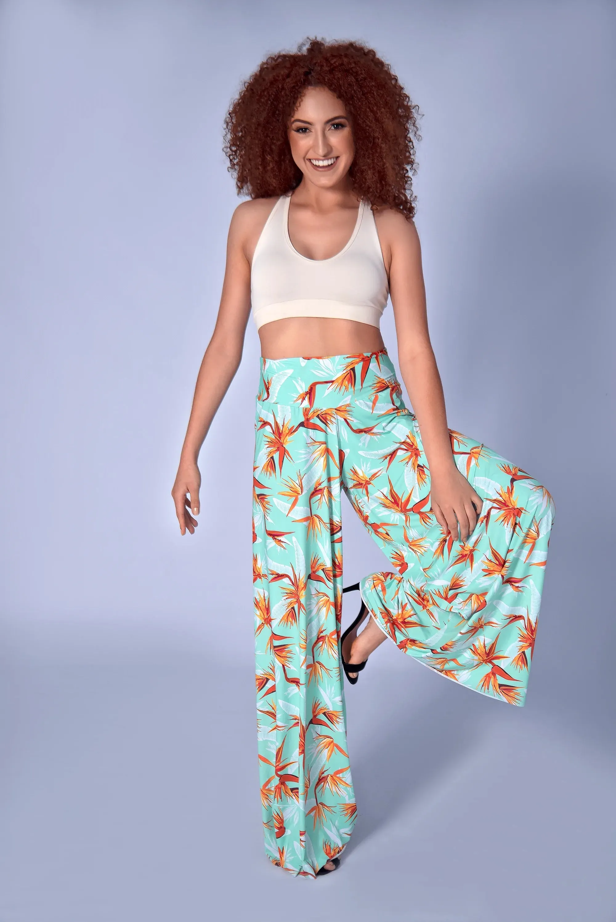 Lilikoi Luxe:Palazzo Pants:Fluity Palazzo Pants - MINT PARADISE