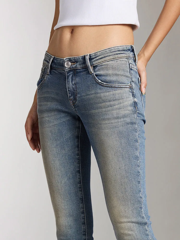 Low Waist Cropped Skinny Jeans