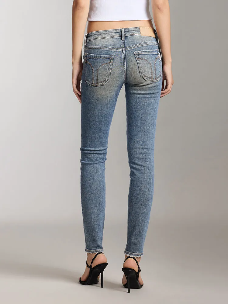 Low Waist Cropped Skinny Jeans