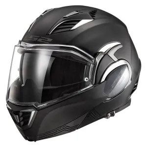 LS2 Valiant II Motorcycle Modular Helmet - Solid Matte Black
