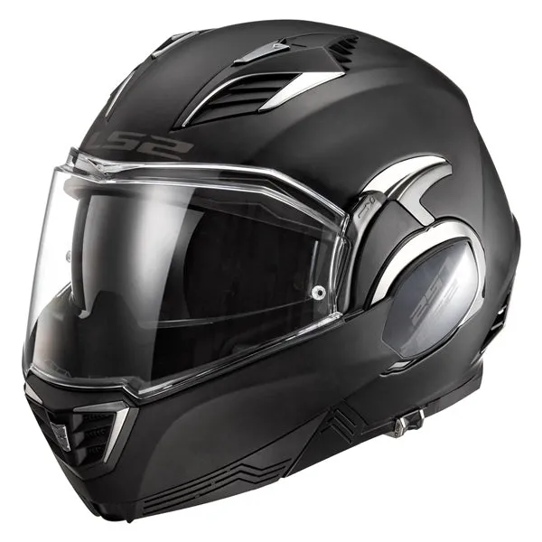 LS2 Valiant II Motorcycle Modular Helmet - Solid Matte Black