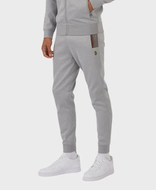 Luke 1977 M730364 Hobart Zip Joggers Mid Marl Grey