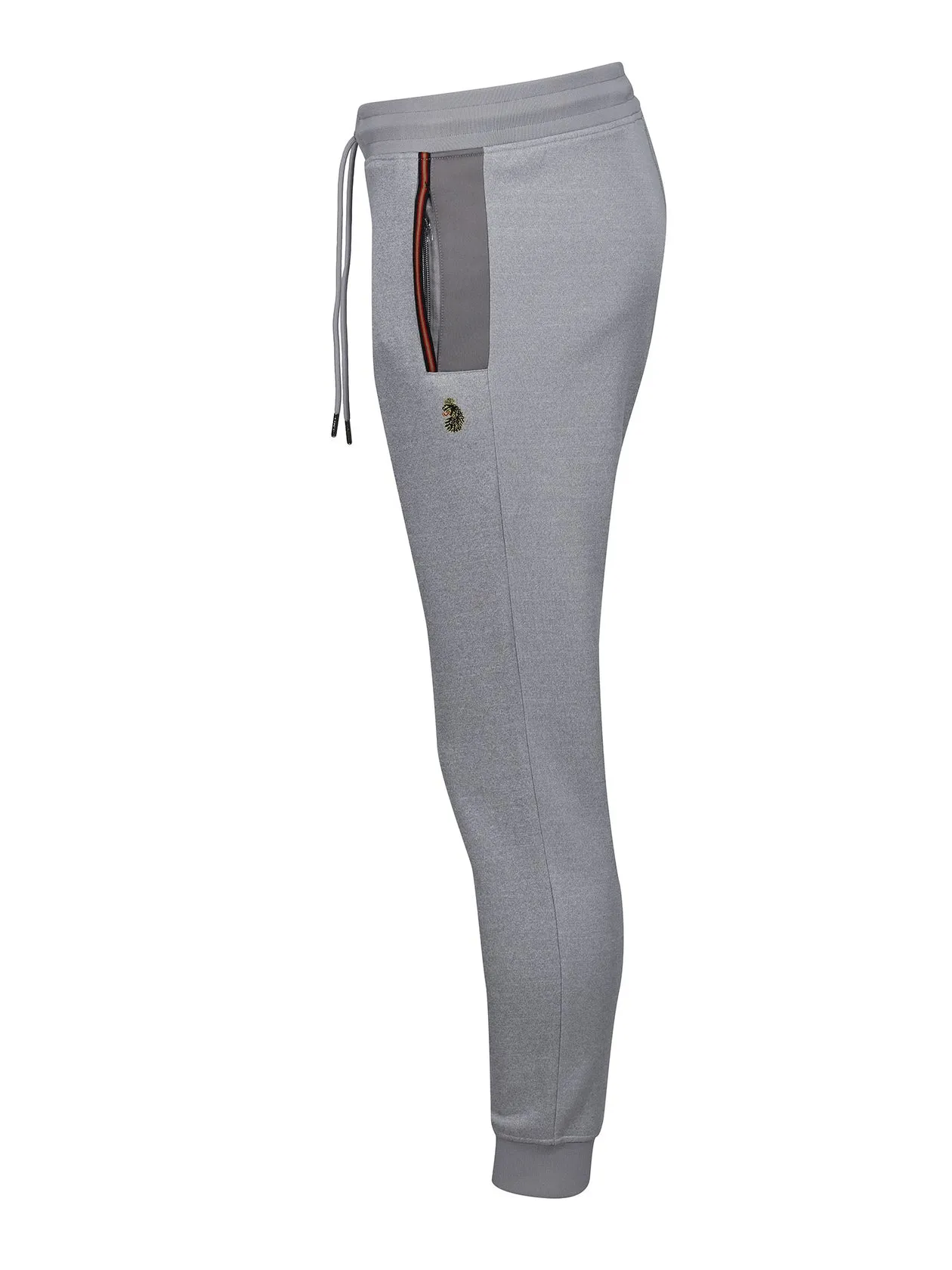 Luke 1977 M730364 Hobart Zip Joggers Mid Marl Grey