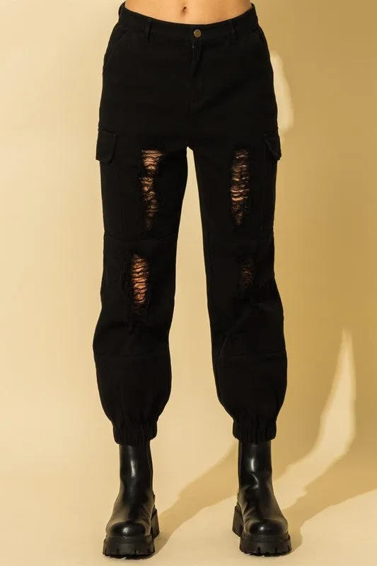 MAGGIE DISTRESSED JOGGERS