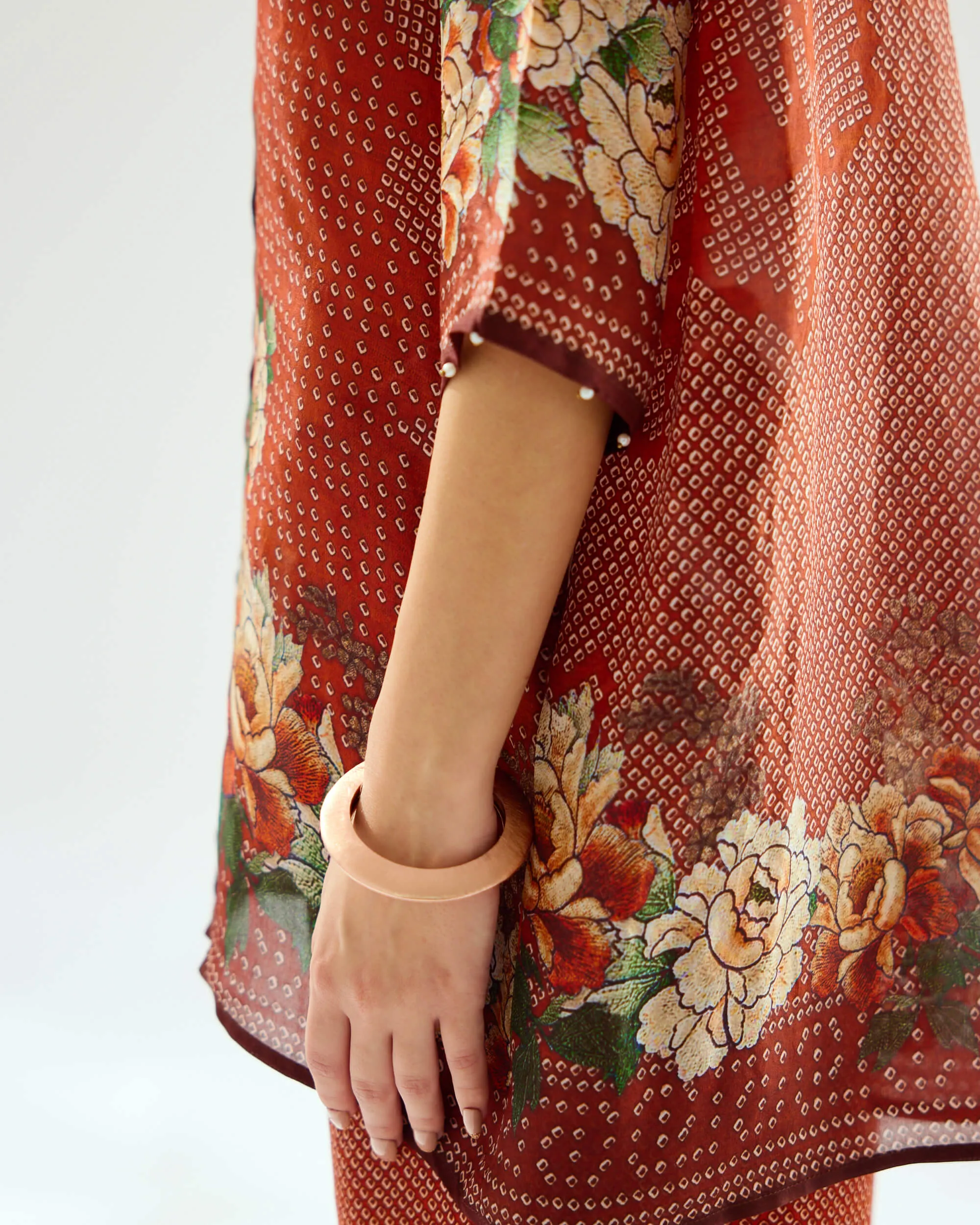 Maizah rust silk shirt
