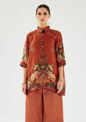 Maizah rust silk shirt