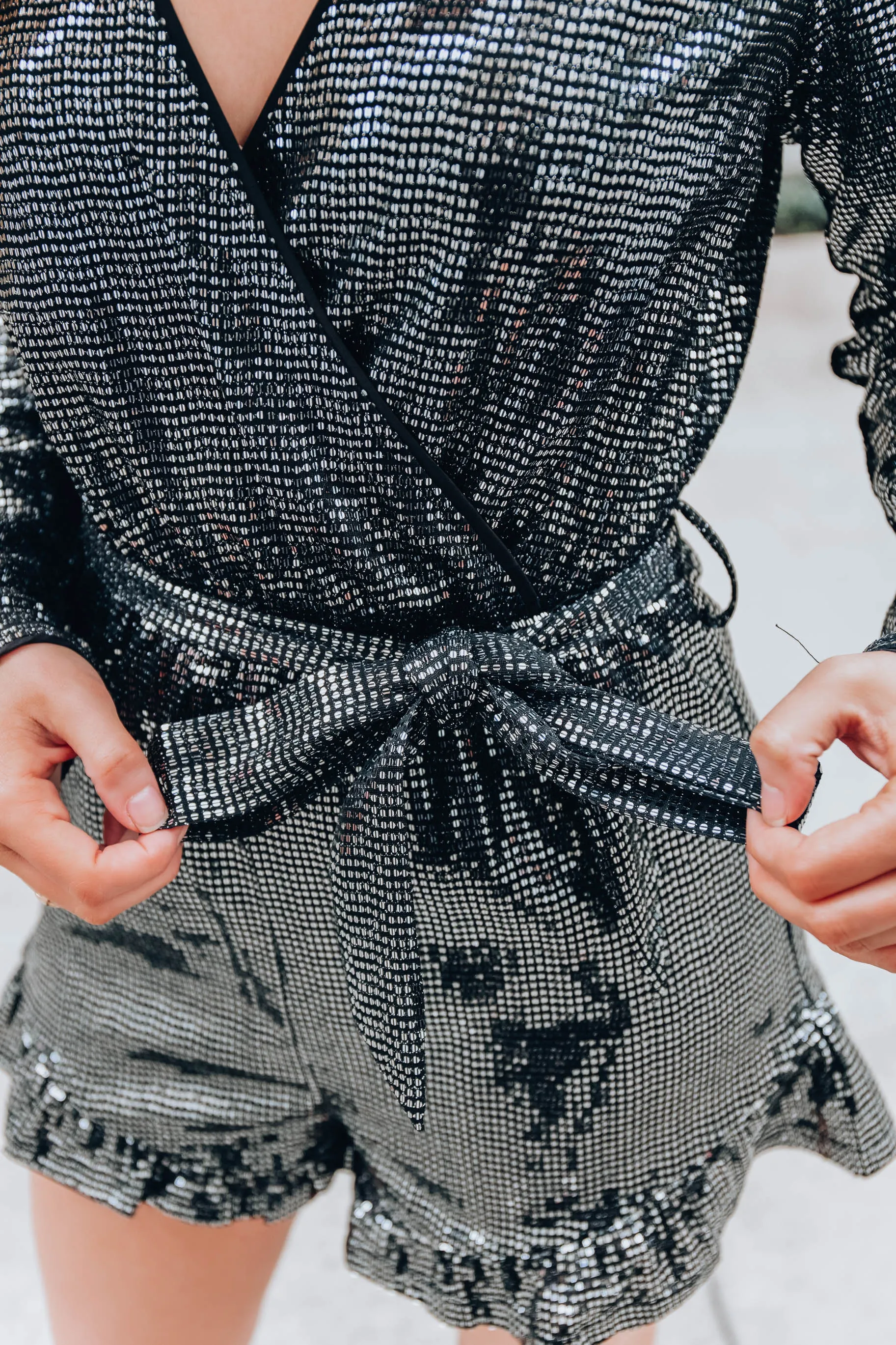 Majestic Metallic Romper