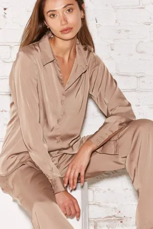 Maya Satin Shirt Set