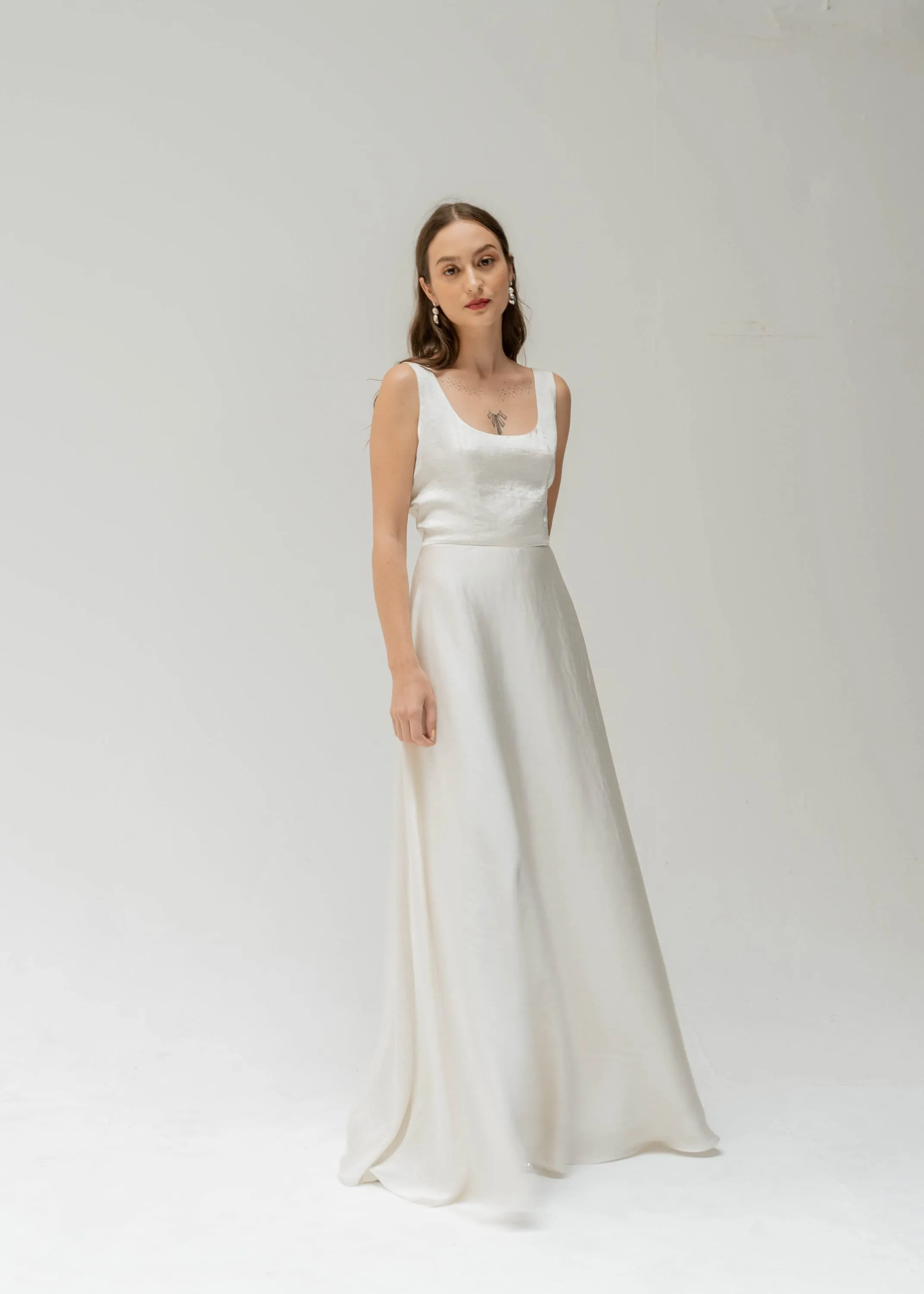 Megan Square Neck Floor Length Dress
