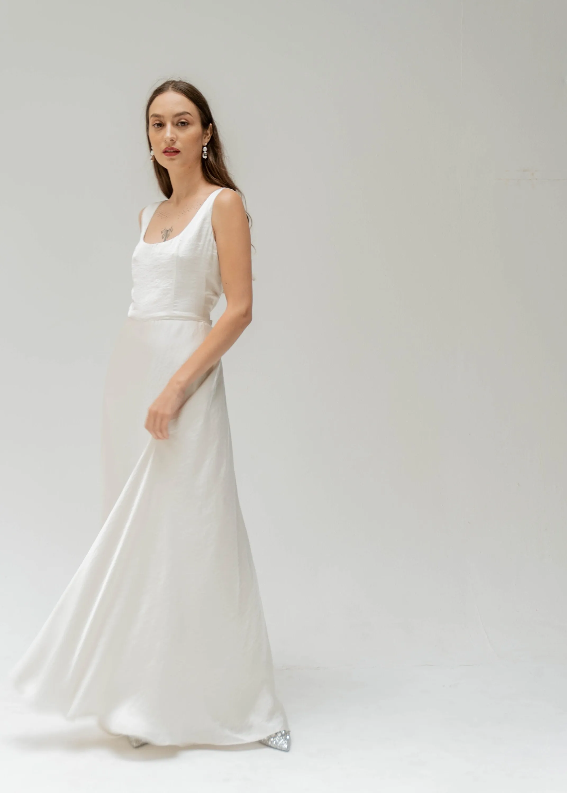 Megan Square Neck Floor Length Dress