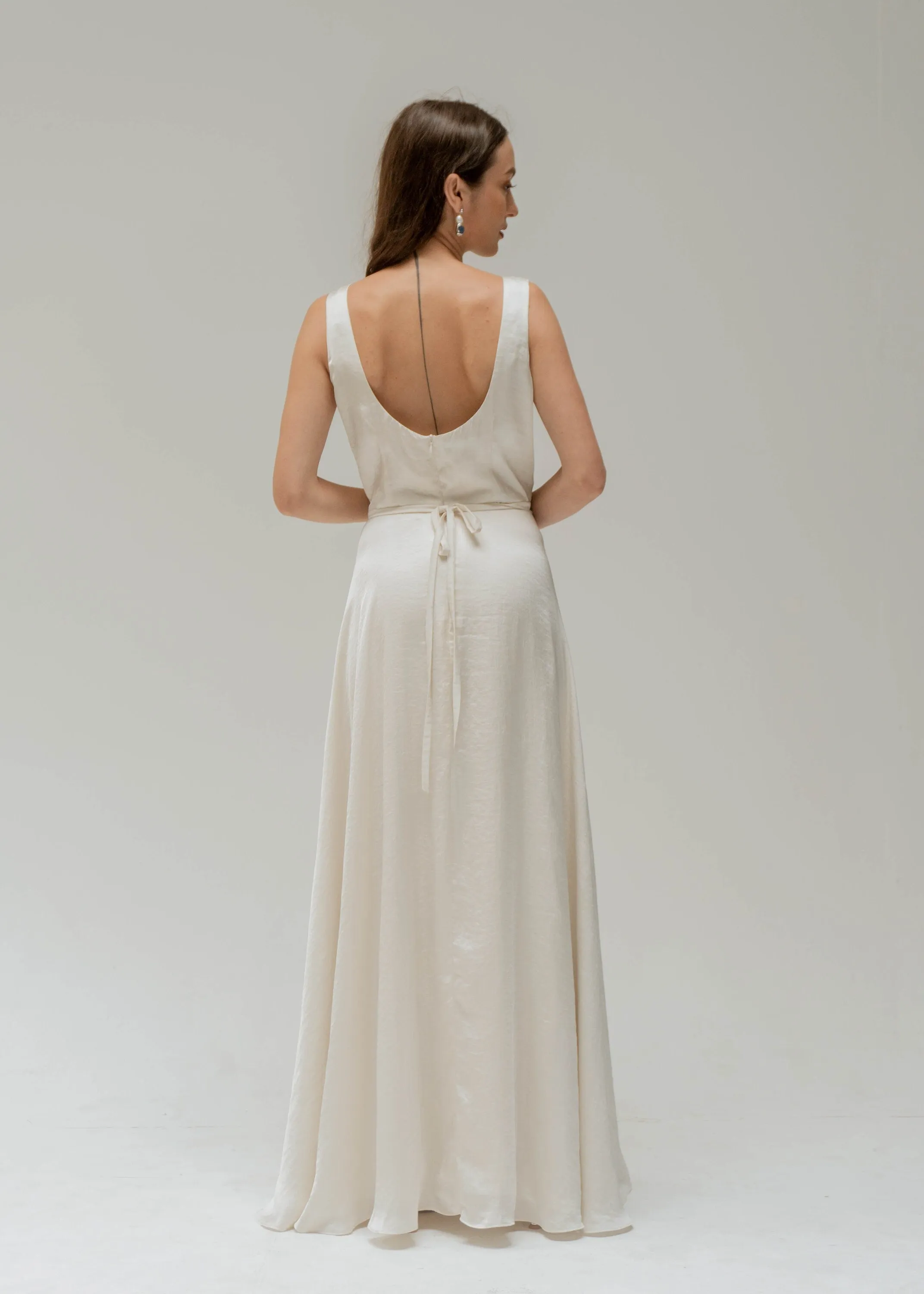 Megan Square Neck Floor Length Dress