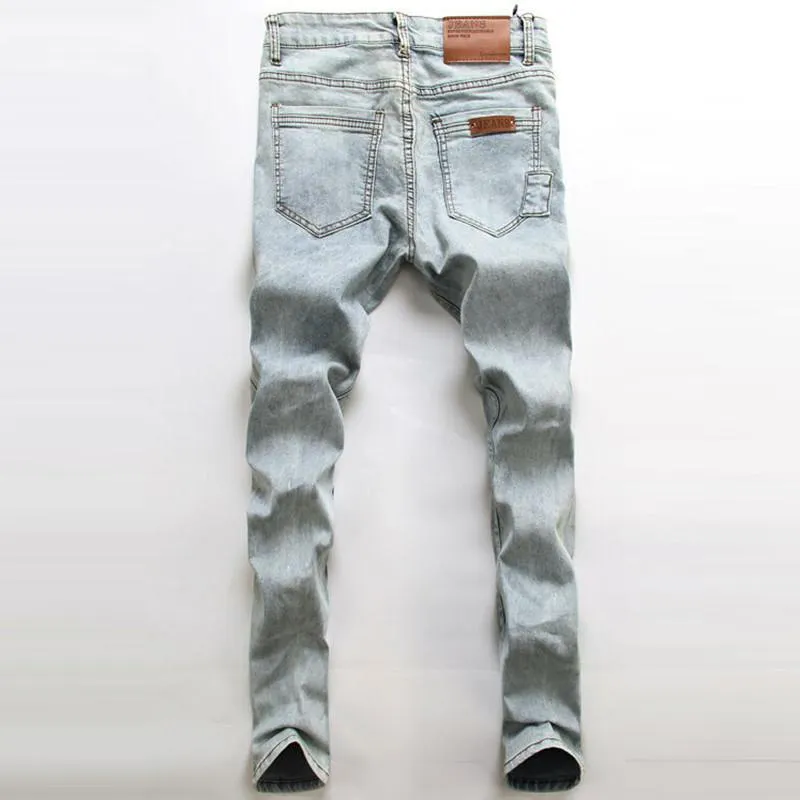 Men's Button Pocket Fashion Jeans