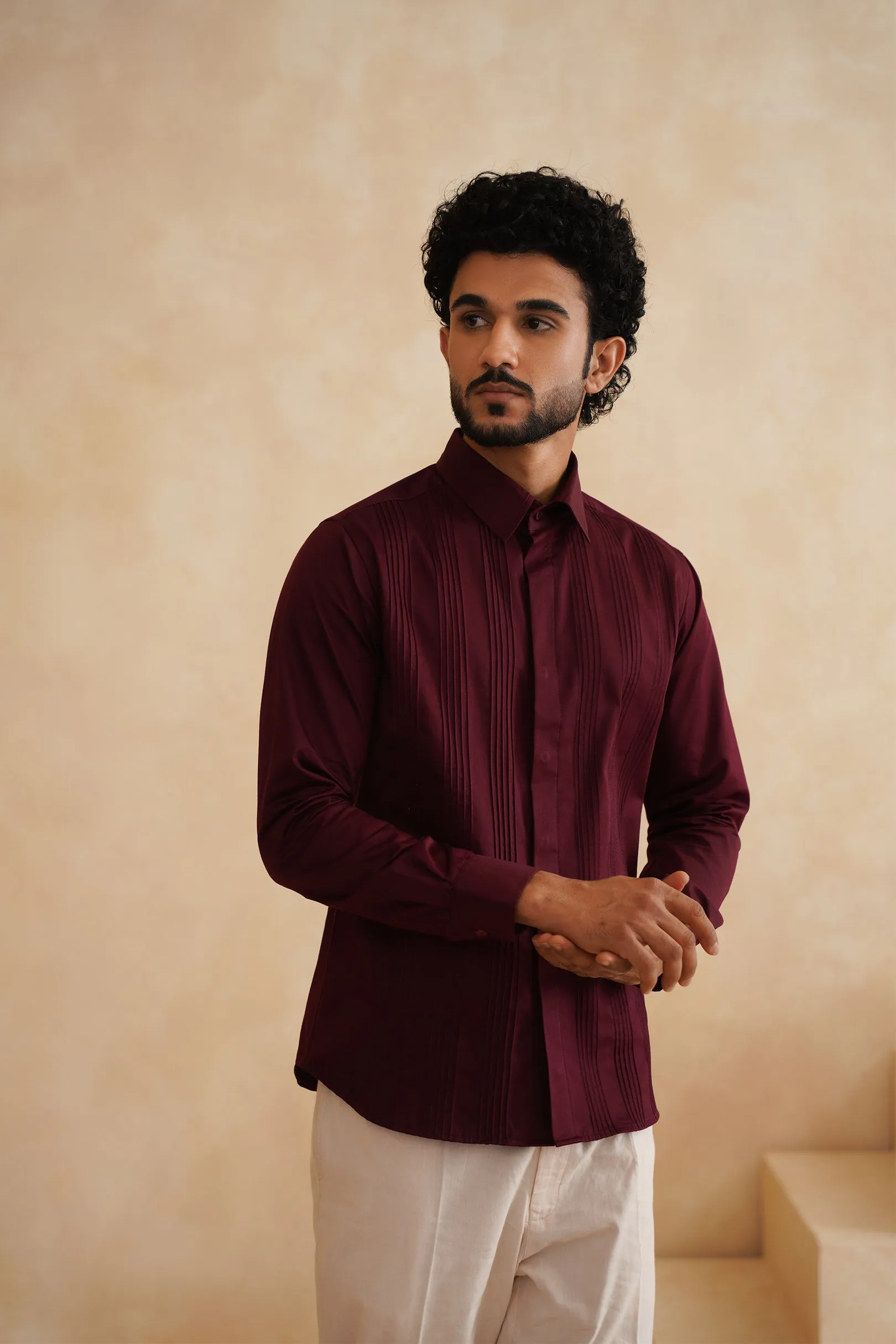Merlot tucks Mens Shirt
