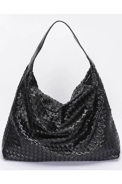 Metallic Braided Tote