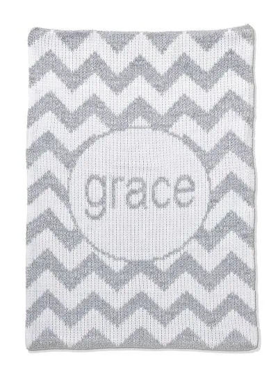 METALLIC CHEVRON STROLLER BLANKET