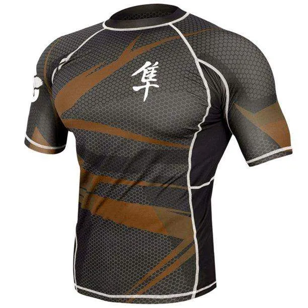 METARU47 SILVER RASHGUARD Short Sleeve