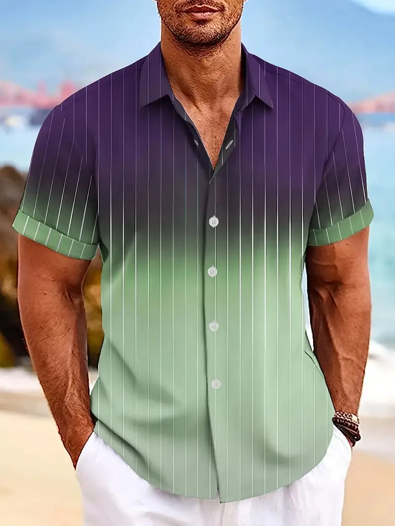 Michael – Gradient Stripe Men’s Short-Sleeve Shirt