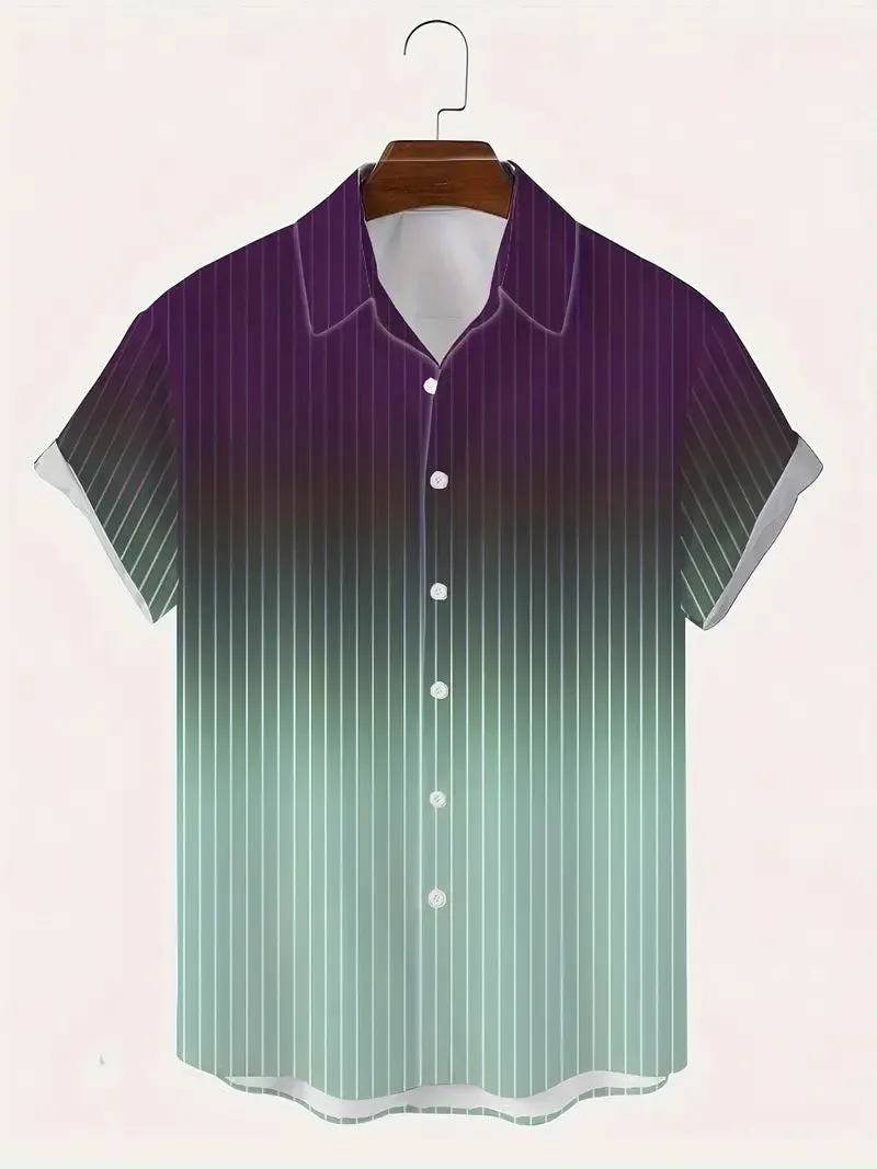 Michael – Gradient Stripe Men’s Short-Sleeve Shirt