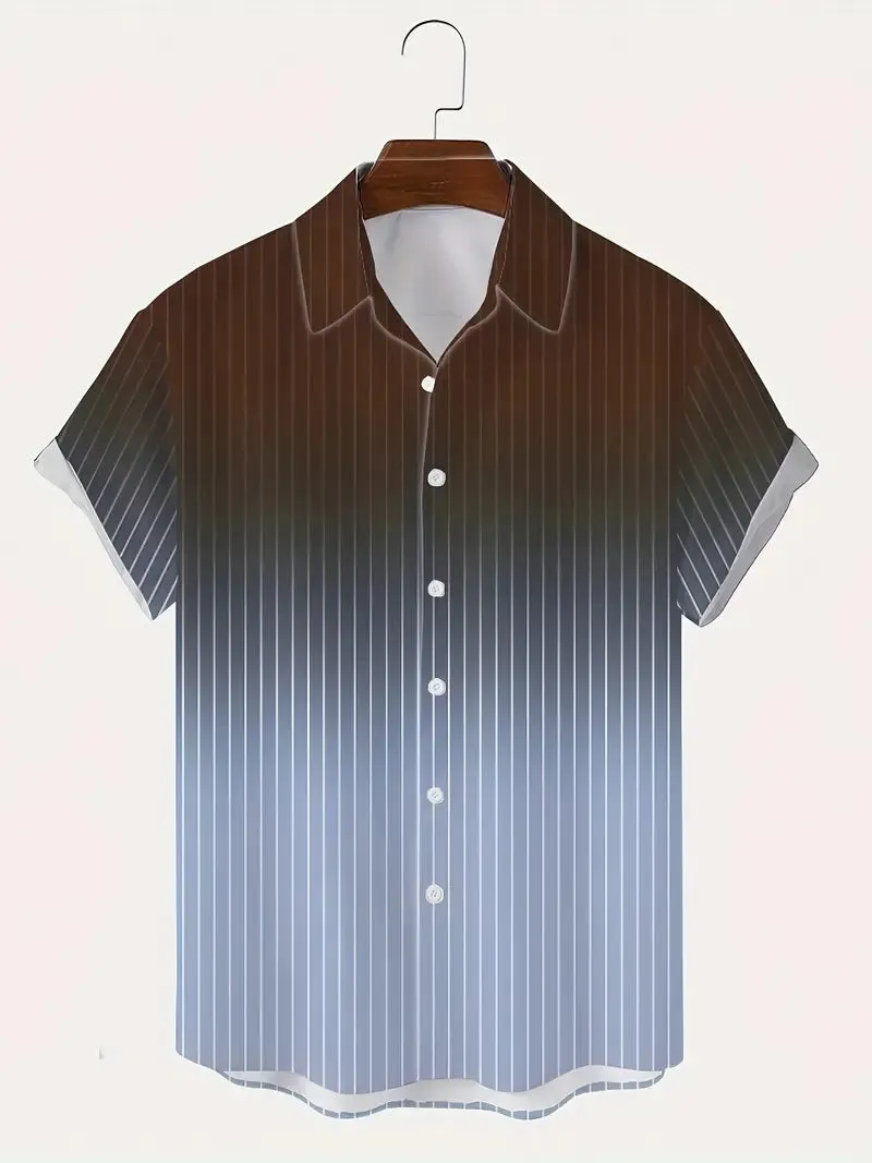 Michael – Gradient Stripe Men’s Short-Sleeve Shirt