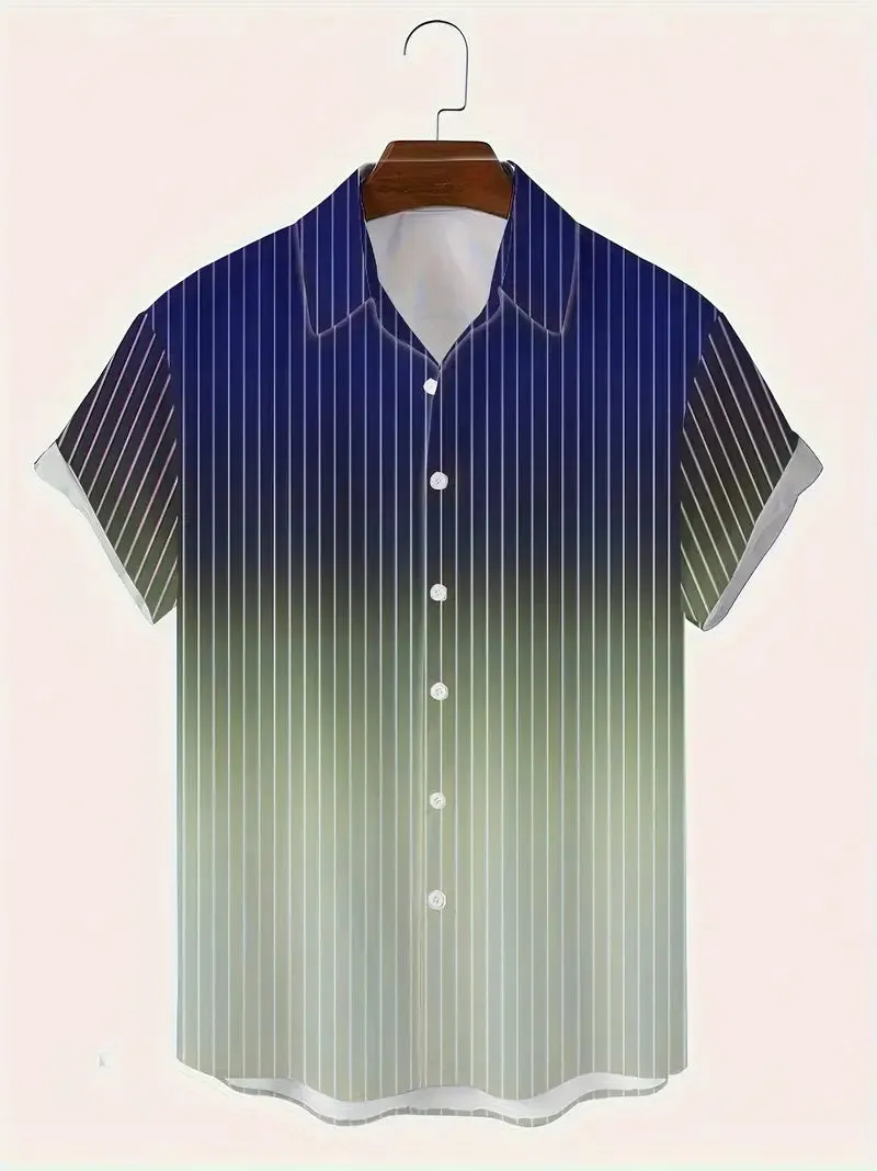 Michael – Gradient Stripe Men’s Short-Sleeve Shirt