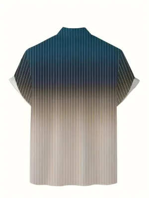 Michael – Gradient Stripe Men’s Short-Sleeve Shirt
